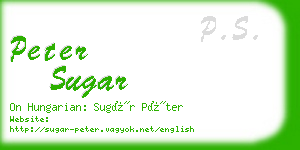 peter sugar business card